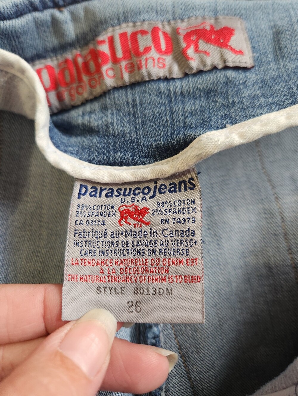 Vintage Y2K Parasuco Low Rise Lace Up Flared Exposed Seam Jeans Size 26 - Picture 7 of 15